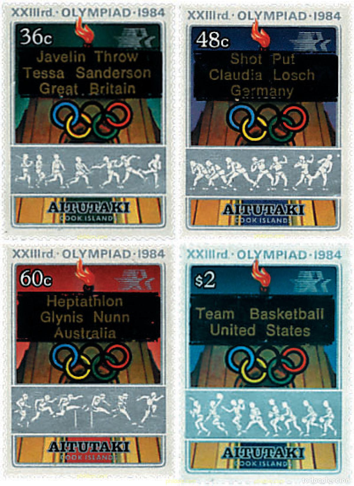 Sellos: 52390 MNH AITUTAKI 1984 23 JUEGOS OLIMPICOS VERANO LOS ANGELES 1984