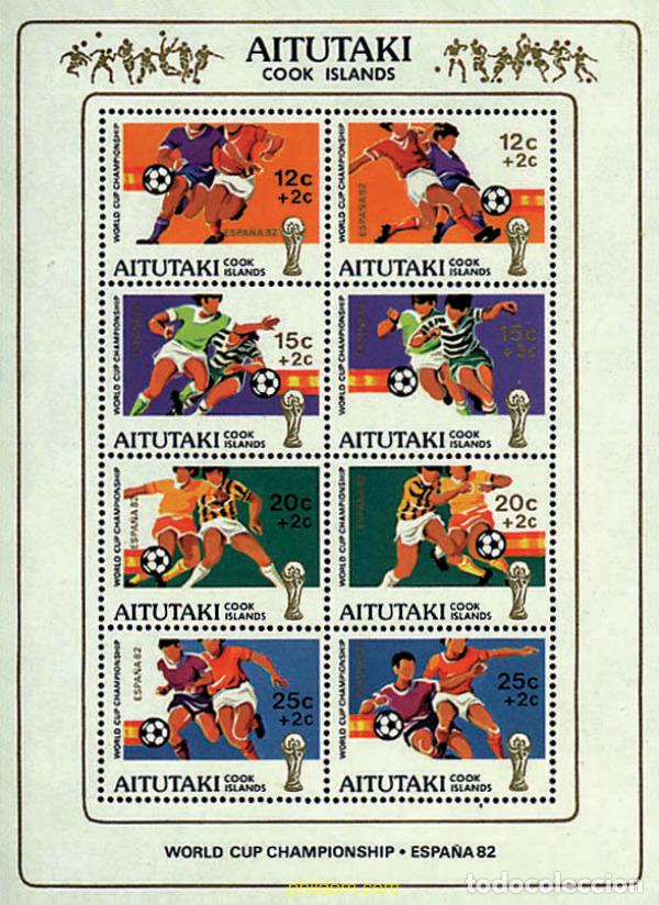 Stamps: 53683 MNH AITUTAKI 1981 COPA DEL MUNDO DE FUTBOL. ESPA&Ntilde;A-82
