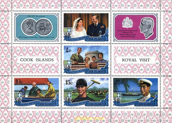 Selos: 43091 MNH COOK Islas 1971 VISITA DEL DUQUE DE EDIMBURGO