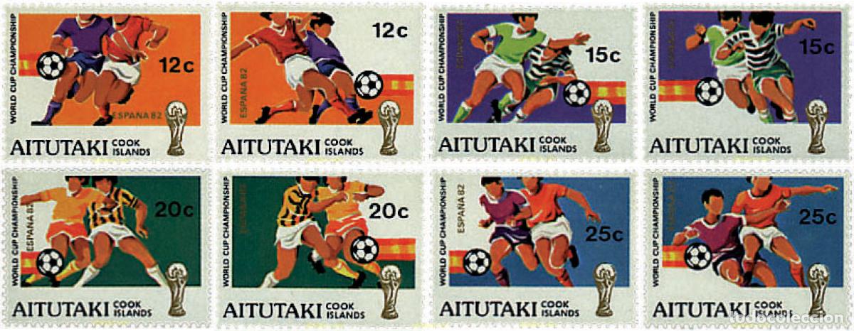 Selos: 53455 MNH AITUTAKI 1981 COPA DEL MUNDO DE FUTBOL. ESPA&Ntilde;A-82