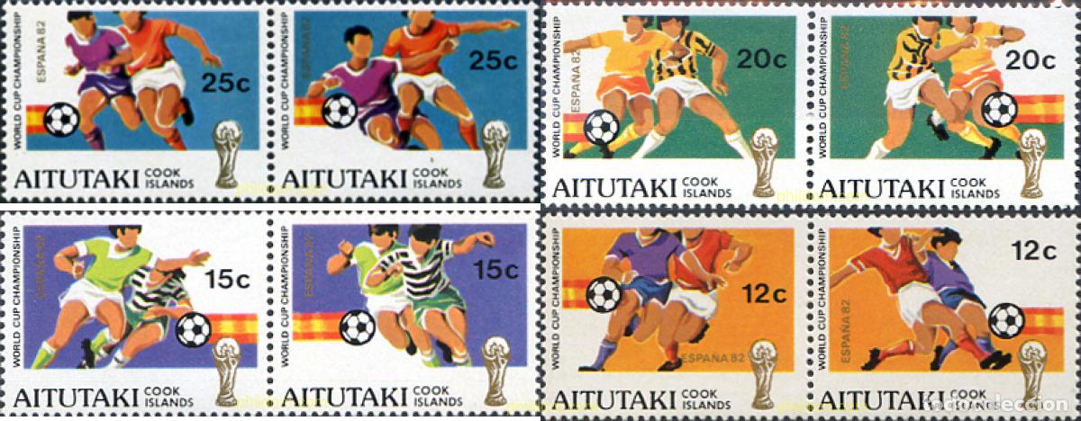 Selos: 139278 MNH AITUTAKI 1981 COPA DEL MUNDO DE FUTBOL. ESPA&Ntilde;A-82