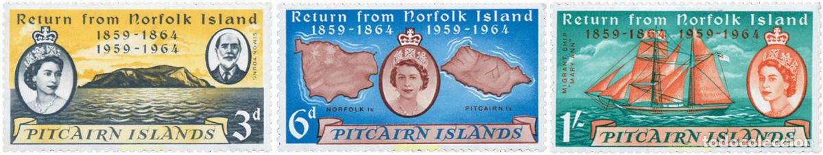 Selos: 43147 MNH PITCAIRN Islas 1961 REGRESO DESDE NORFOLK