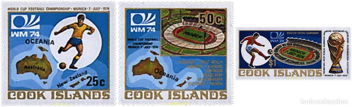 Sellos: 65563 MNH COOK Islas 1974 COPA DEL MUNDO DE FUTBOL. ALEMANIA-74