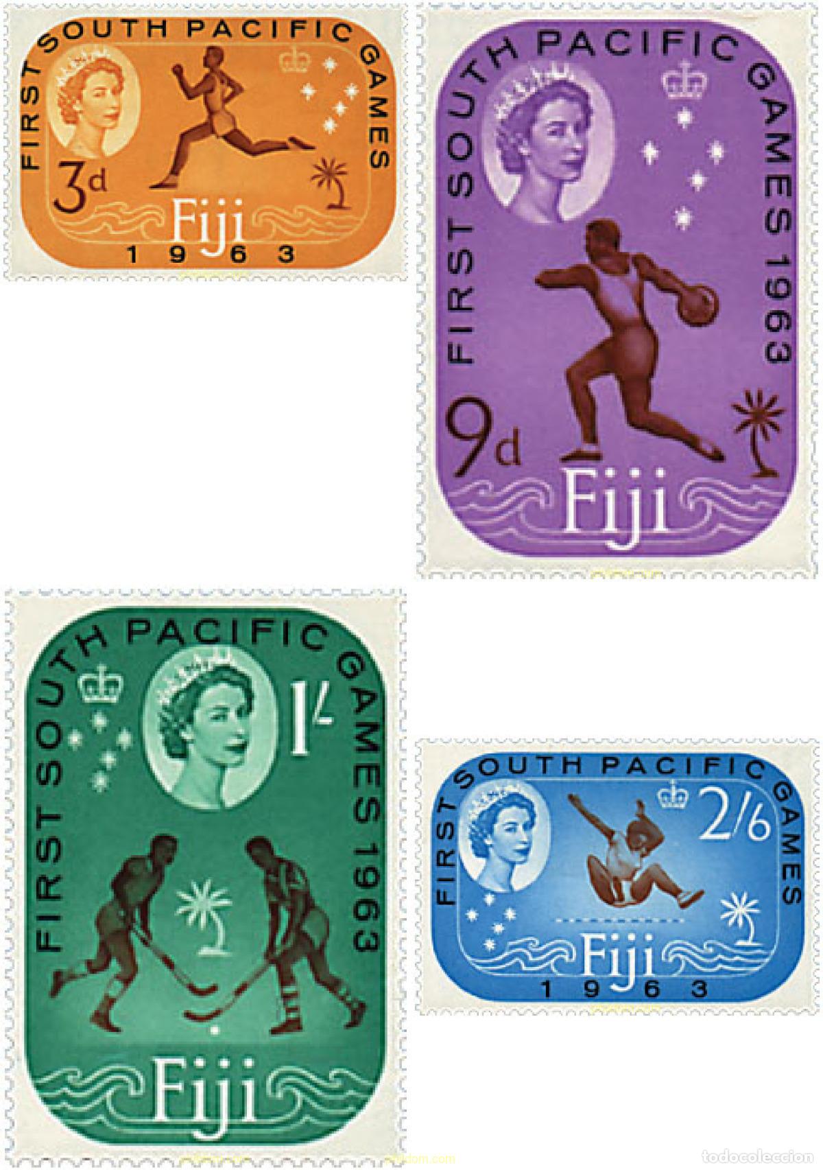 Sellos: 43291 MNH FIJI 1963 1 JUEGOS DEPORTIVOS DEL PACIFICO SUR