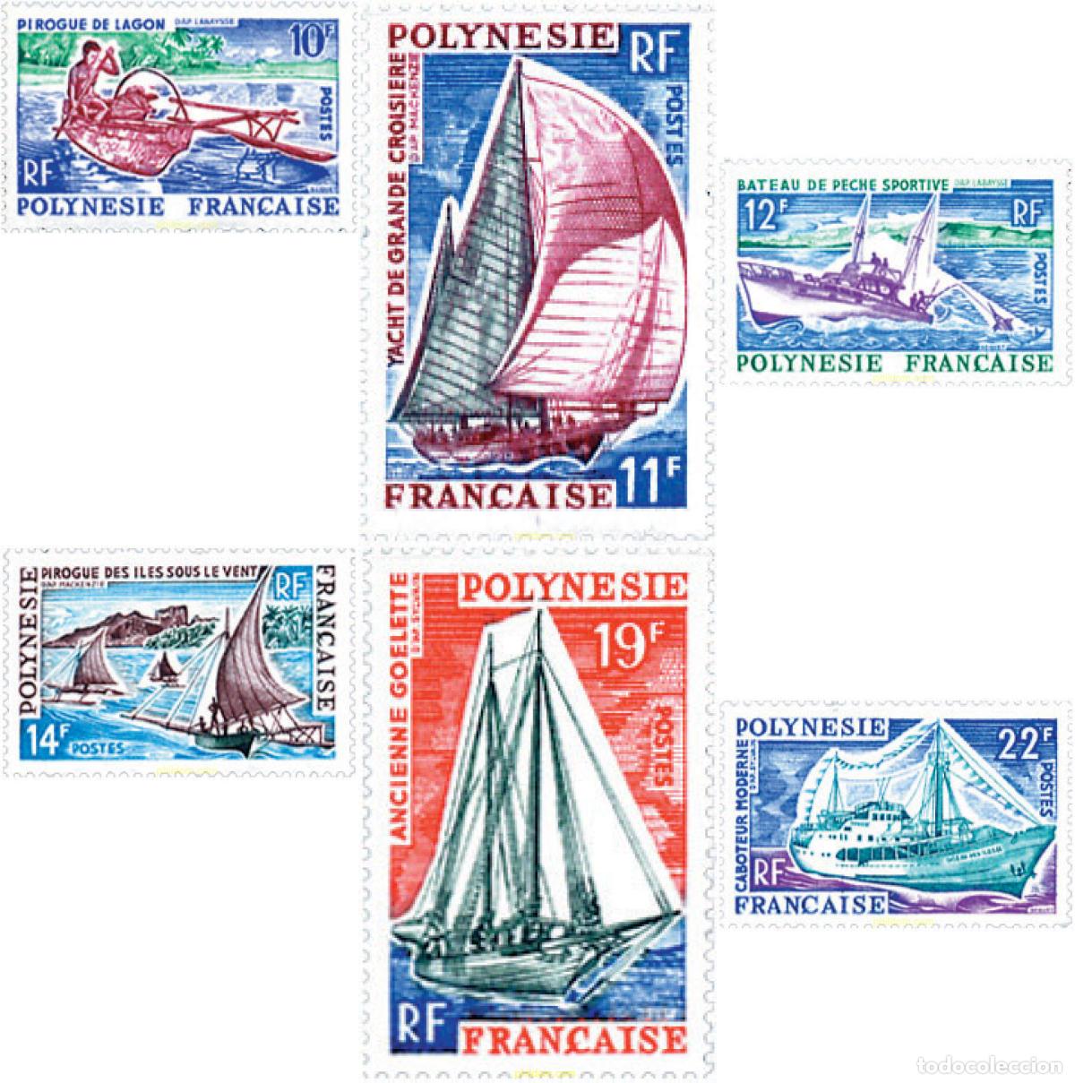 Sellos: 43501 MNH POLINESIA FRANCESA 1966 BARCOS