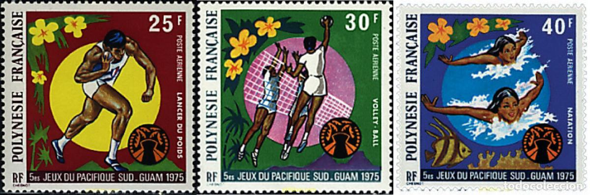 Sellos: 43549 MNH POLINESIA FRANCESA 1975 5 JUEGOS DEPORTIVOS DEL PACIFICO SUR