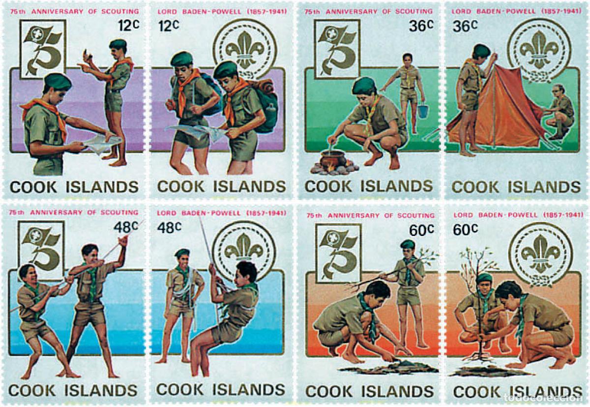 Sellos: 65687 MNH COOK Islas 1983 75 ANIVERSARIO DEL ESCULTISMO Y 125 ANIVERSARIO DE LORD BADEN-POWELL
