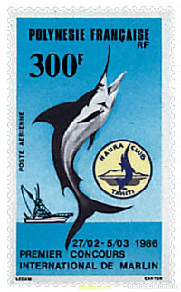 Sellos: 43615 MNH POLINESIA FRANCESA 1986 PRIMER CONCURSO CONCURSO INTERNACIONAL DE PESCA