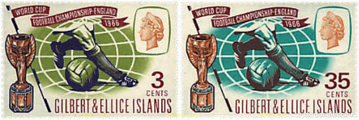Sellos: 43683 MNH GILBERT Y ELLICE 1966 COPA DEL MUNDO DE FUTBOL. INGLATERRA-66