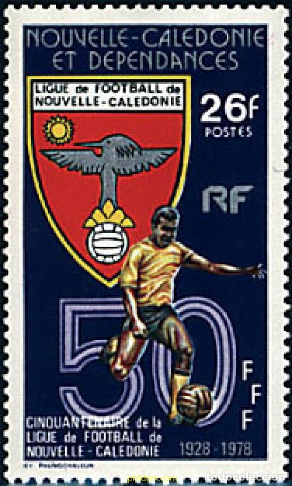 Sellos: 71477 MNH NUEVA CALEDONIA 1978 50 ANIVERSARIO DE LA LIGA DE FUTBOL DE NUEVA CALEDONIA