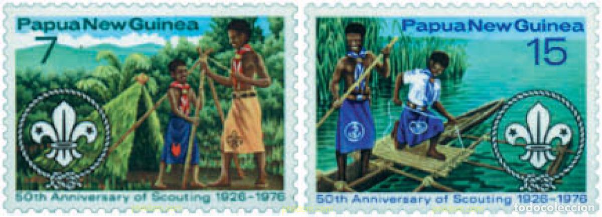 Sellos: 45040 MNH PAPUA NUEVA GUINEA 1976 50 ANIVERSARIO DEL ESCULTISMO