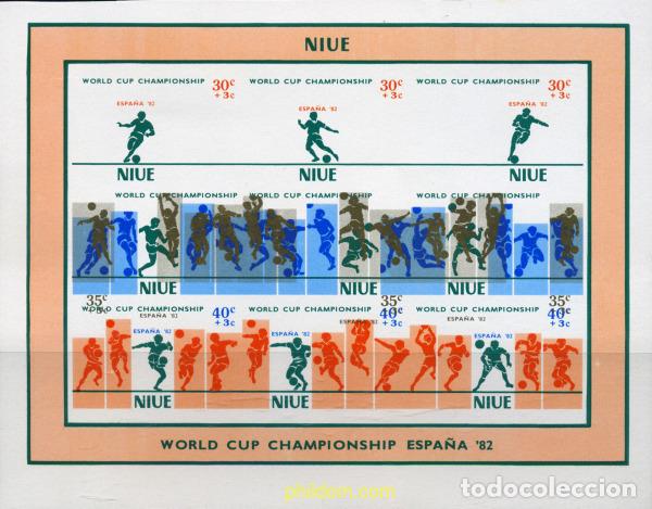Sellos: 220229 MNH NIUE 1981 COPA DEL MUNDO DE FUTBOL. ESPA&Ntilde;A-82