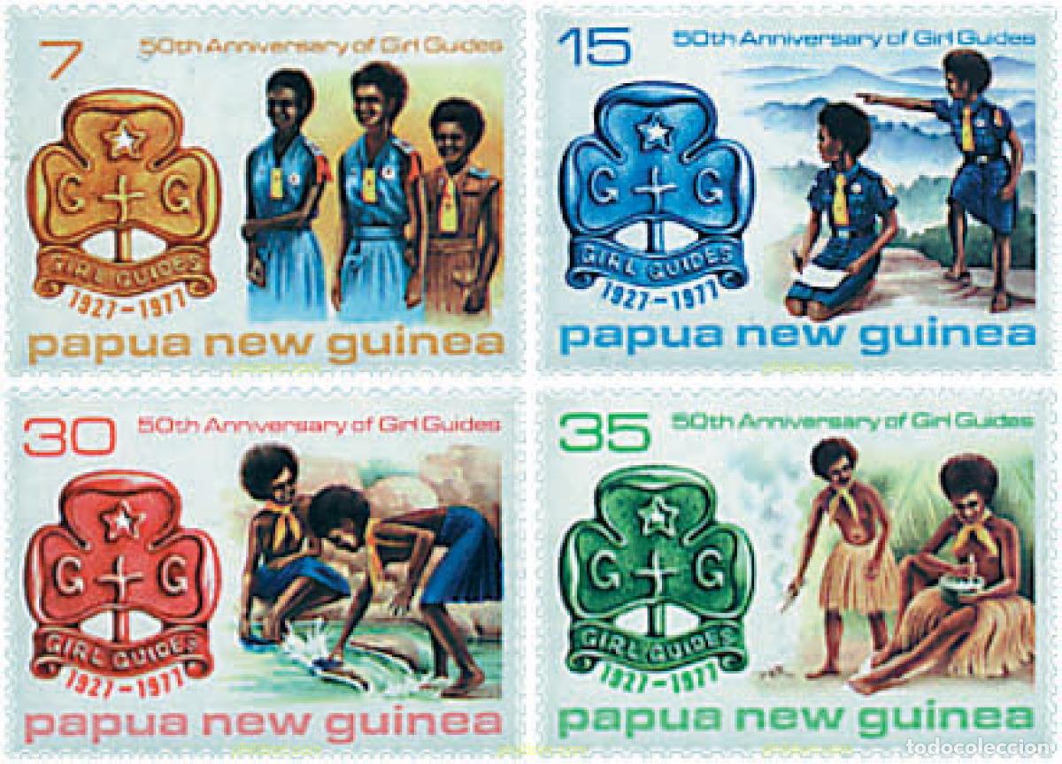Sellos: 38816 MNH PAPUA NUEVA GUINEA 1977 50 ANIVERSARIO DEL ESCULTISMO FEMENINO