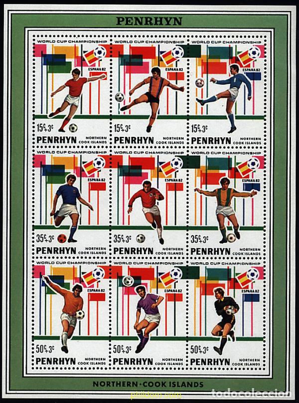 Sellos: 55020 MNH PENRHYN 1981 COPA DEL MUNDO DE FUTBOL. ESPA&Ntilde;A-82