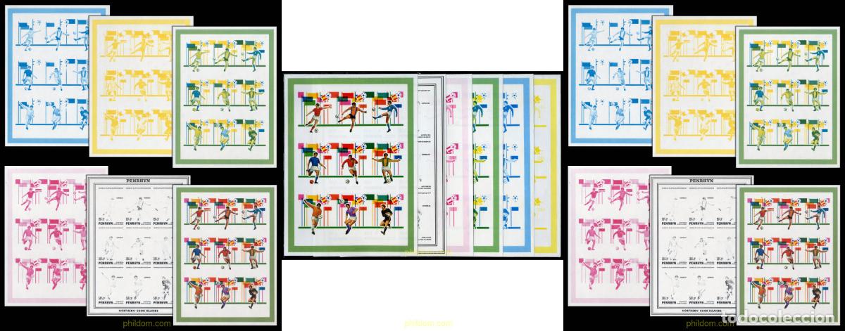 Sellos: 135794 MNH PENRHYN 1981 COPA DEL MUNDO DE FUTBOL. ESPA&Ntilde;A-82