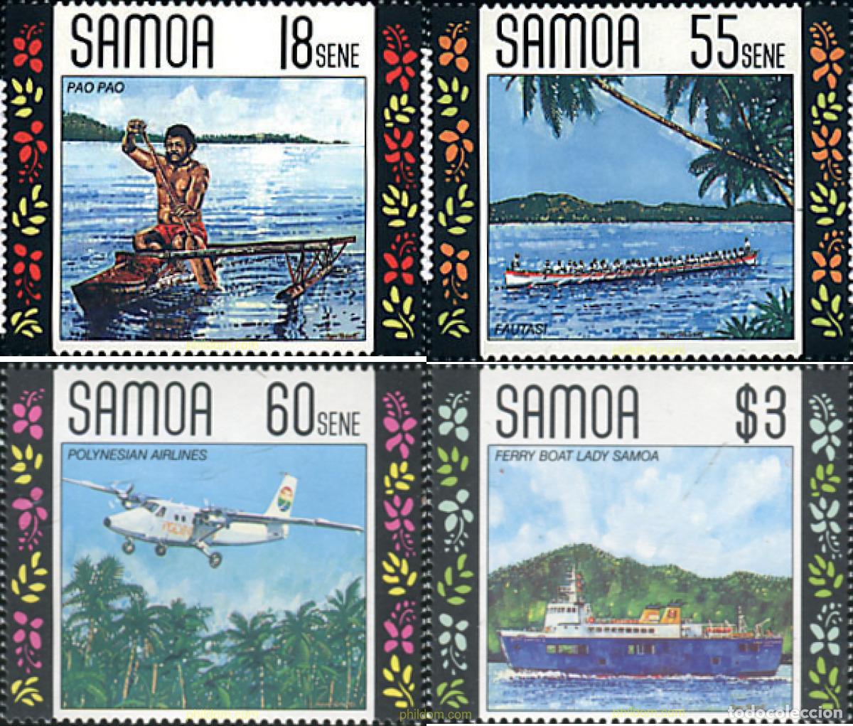 Sellos: 45537 MNH SAMOA 1990 MEDIOS DE TRANSPORTE LOCALES