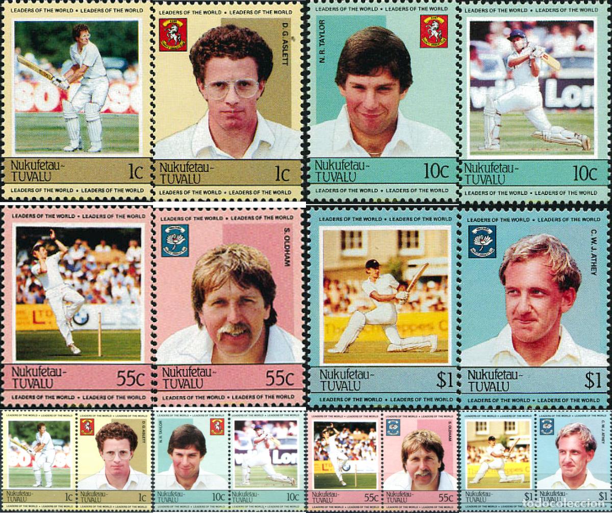 Sellos: 299163 MNH TUVALU. Nukufetau 1985 JUGADORES DE CRICKET