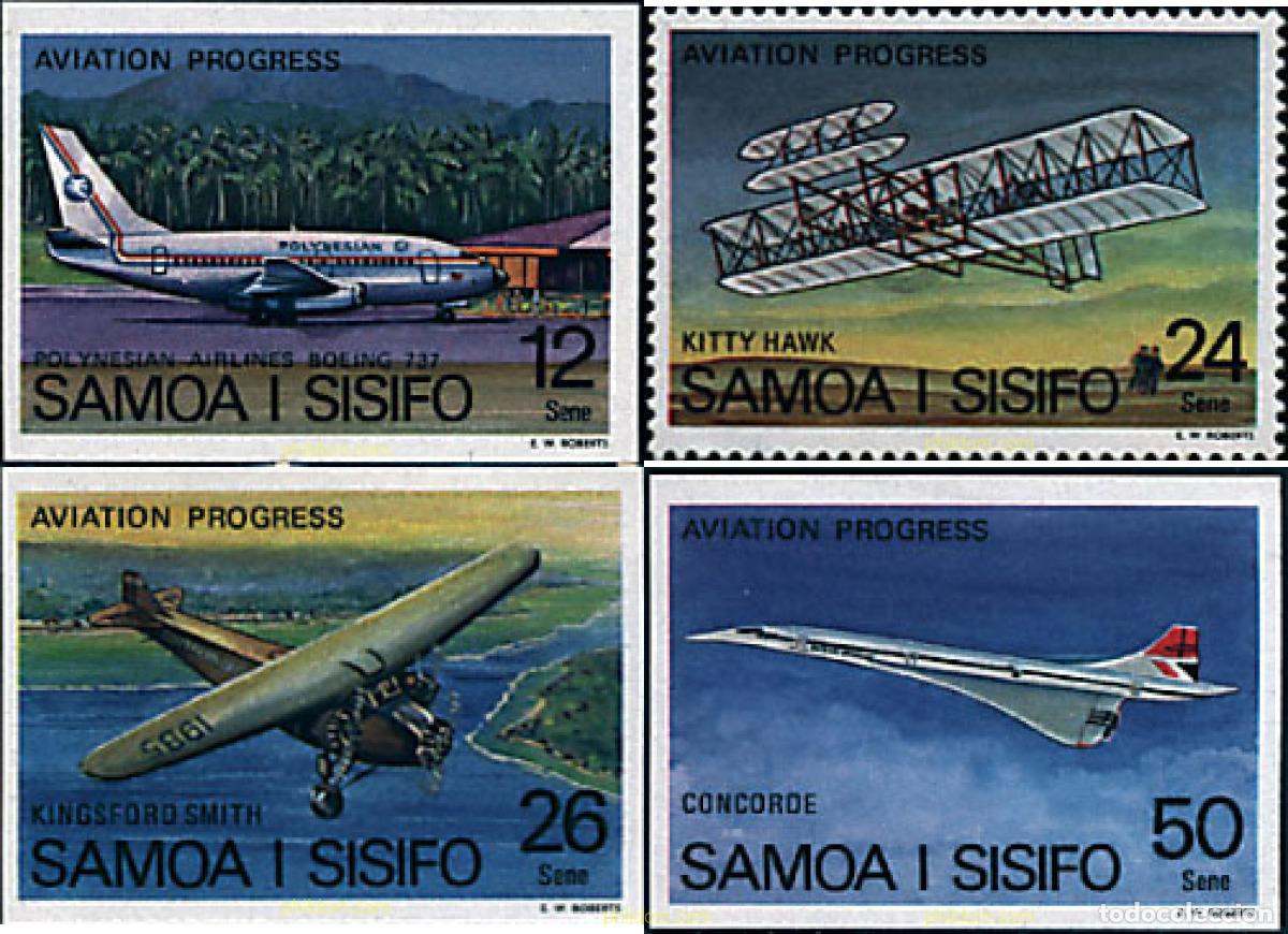 Sellos: 63259 MNH SAMOA 1978 DESARROLLO DE LA AVIACION