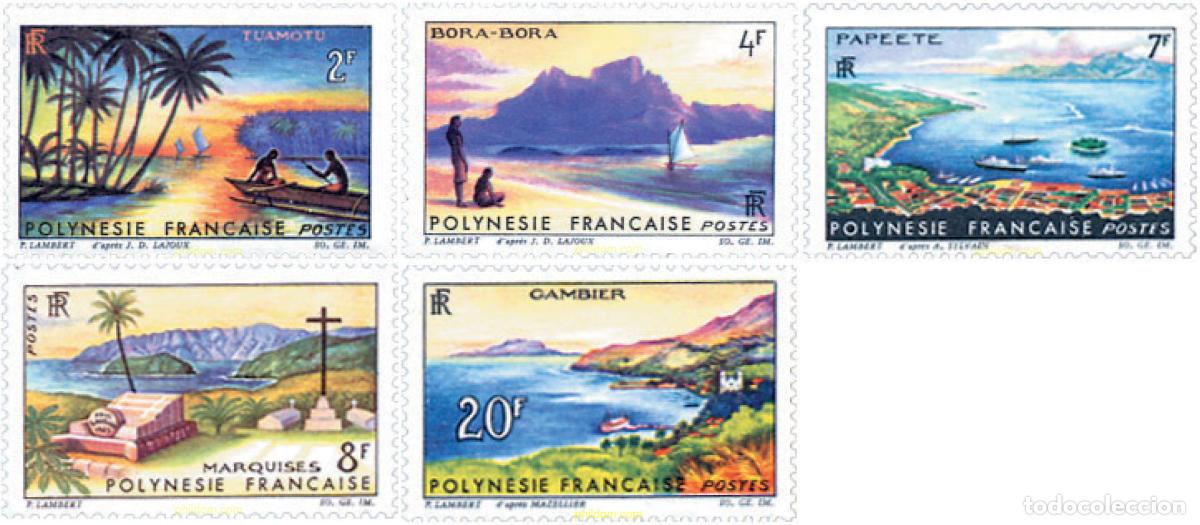 Sellos: 371533 MNH POLINESIA FRANCESA 1964 PAISAJES