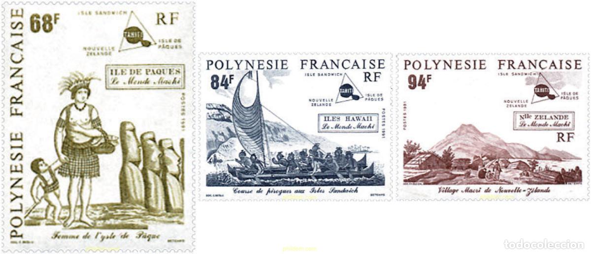 Sellos: 43640 MNH POLINESIA FRANCESA 1991 EL MUNDO MAHOI