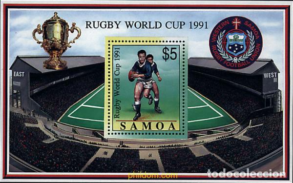 Sellos: 45539 MNH SAMOA 1991 COPA DEL MUNDO DE RUGBY