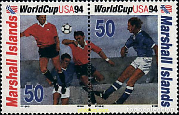 Sellos: 225640 MNH MARSHALL Islas 1994 COPA DEL MUNDO DE FUTBOL. USA-94