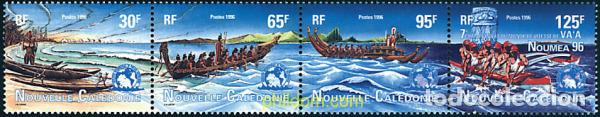 Sellos: 6827 MNH NUEVA CALEDONIA 1996 7 CAMPEONATOS DEL MUNDO DE VELOCIDAD DE PIRAGUAS