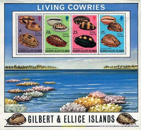Sellos: 43713 MNH GILBERT Y ELLICE 1975 CONCHAS