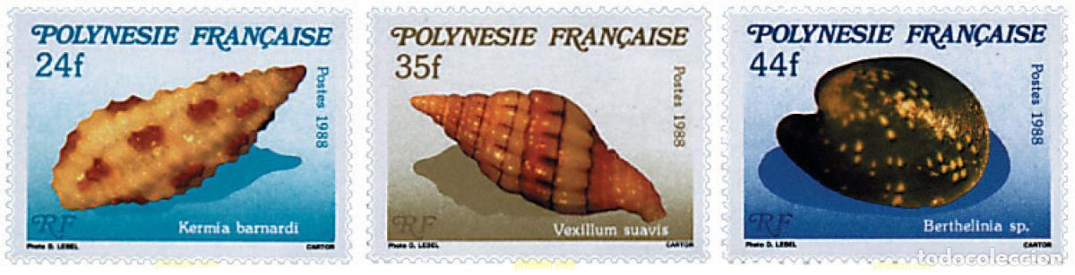 Sellos: 43626 MNH POLINESIA FRANCESA 1988 CONCHAS