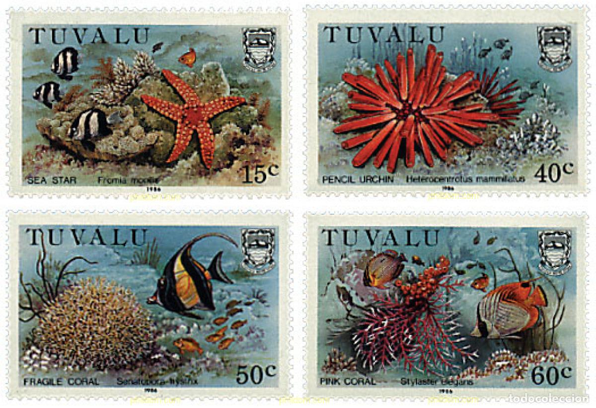 Sellos: 42827 MNH TUVALU 1986 VIDA DEL ARRECIFE CORAL
