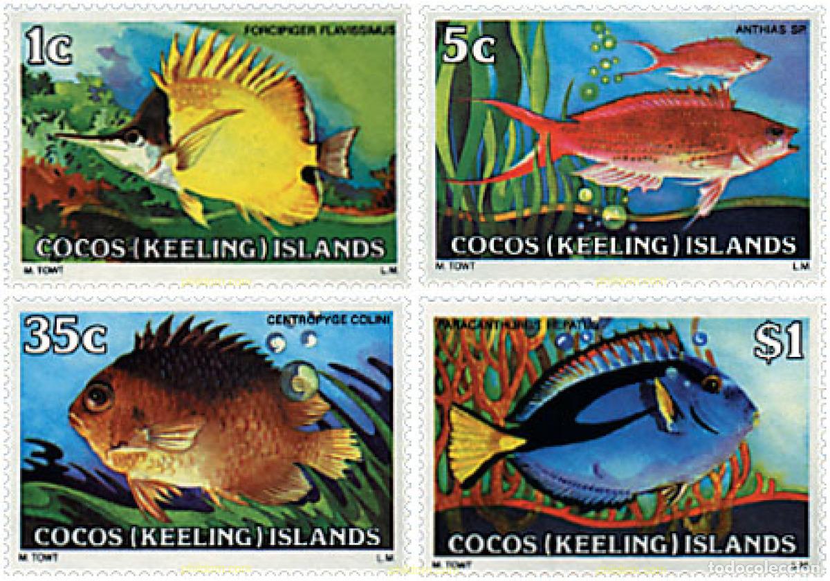 Sellos: 207877 MNH COCOS Islas 1979 PECES DE LAS ISLAS COCOS