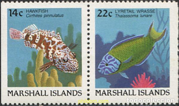 Sellos: 259195 MNH MARSHALL Islas 1988 PECES