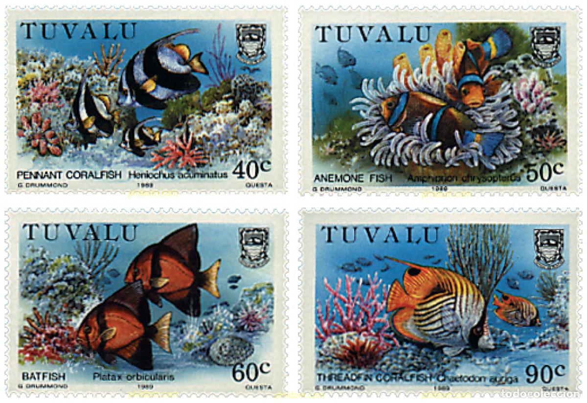 Sellos: 45786 MNH TUVALU 1989 VIDA DEL ARRECIFE CORAL