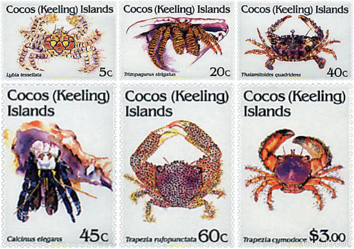 Sellos: 73657 MNH COCOS Islas 1992 CRUSTACEOS