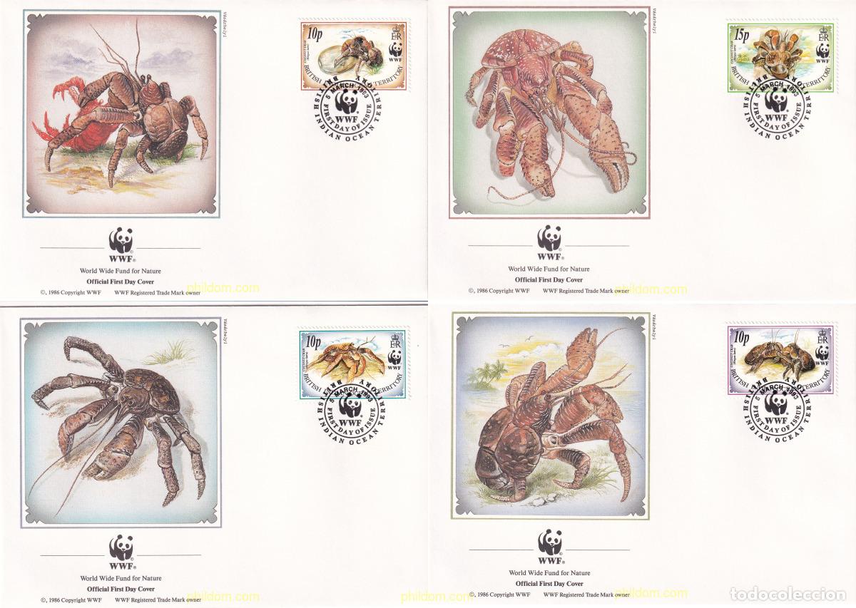 Sellos: 23164 MNH OCEANO INDICO BRITANICO 1993 PROTECCION DE LA NATURALEZA. CANGREJO COCOTERO