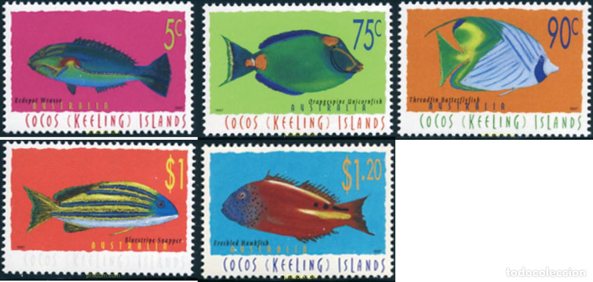 Sellos: 44272 MNH COCOS Islas 1997 PECES