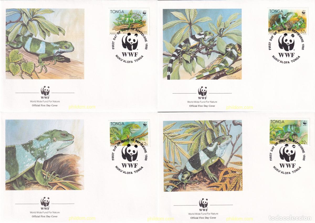 Sellos: 23147 MNH TONGA 1990 IGUANA DE BANDAS
