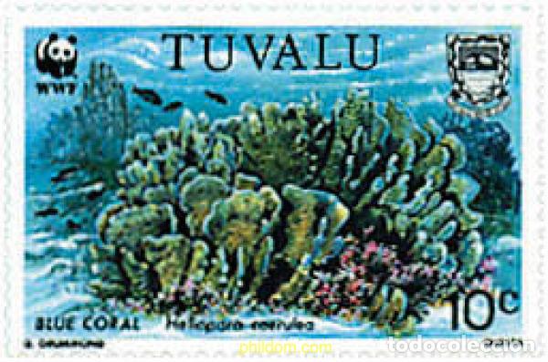 Sellos: 275306 MNH TUVALU 1992 CORAL AZUL