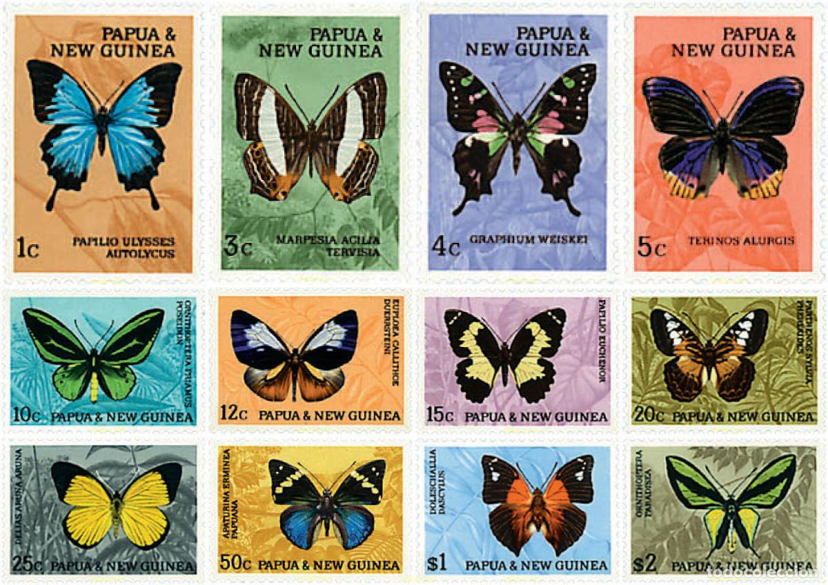 Sellos: 77978 MNH PAPUA NUEVA GUINEA 1966 MARIPOSAS