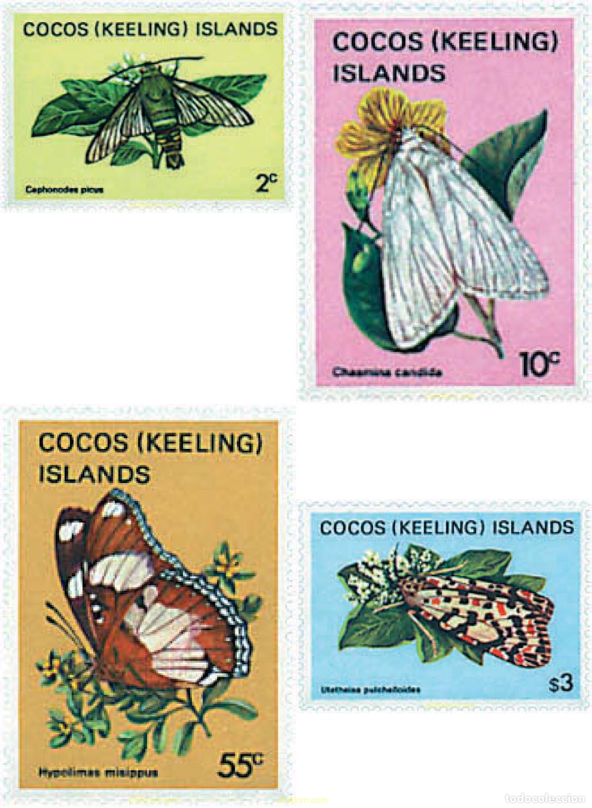 Sellos: 207874 MNH COCOS Islas 1982 MARIPOSAS