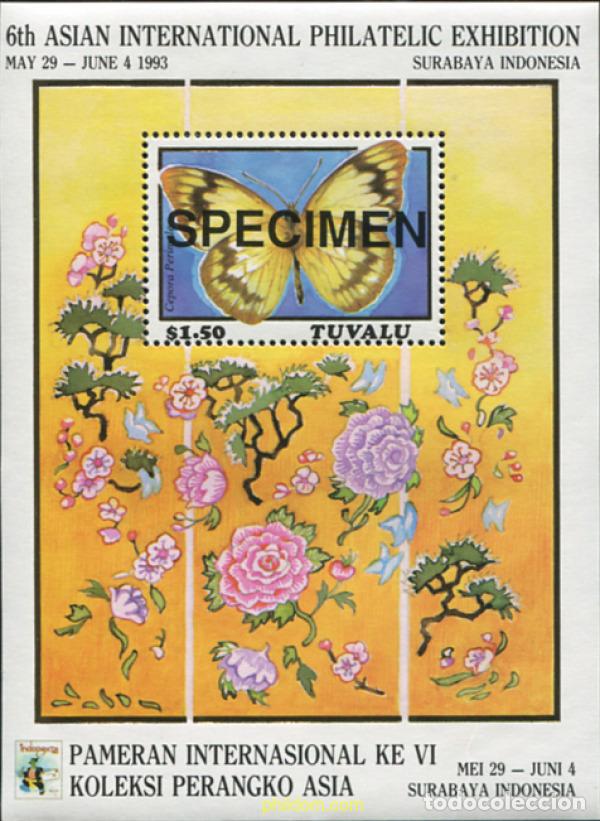 Sellos: 373043 MNH TUVALU 1993 INDOPEX 93. EXPOSICION FILATELICA INTERNACIONAL