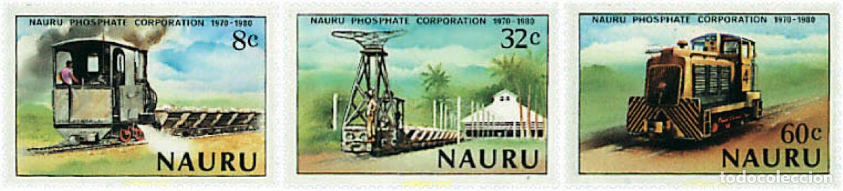 Sellos: 56256 MNH NAURU 1980 10 ANIVERSARIO DE LA SOCIEDAD DE FOSFATOS DE NAURU