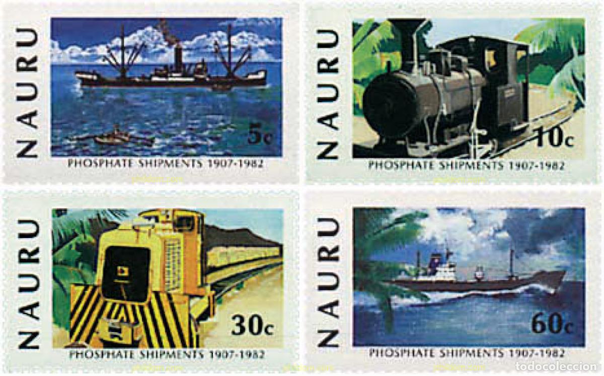 Sellos: 56258 MNH NAURU 1982 75 ANIVERSARIO DE LA CREACION DE LA INDUSTRIA DE FOSFATO