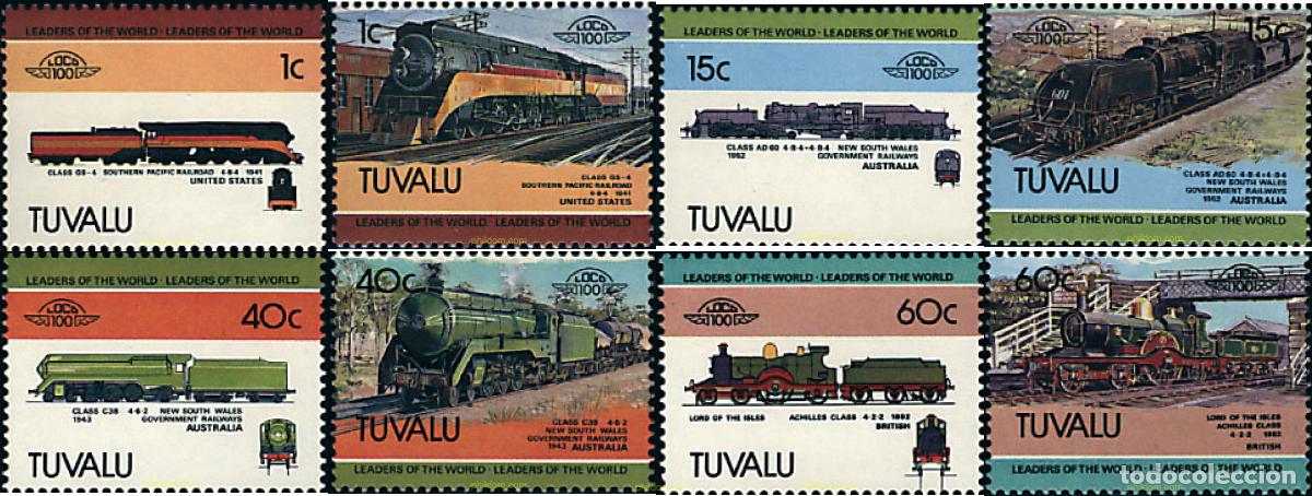 Sellos: 59548 MNH TUVALU 1984 LOCOMOTORAS