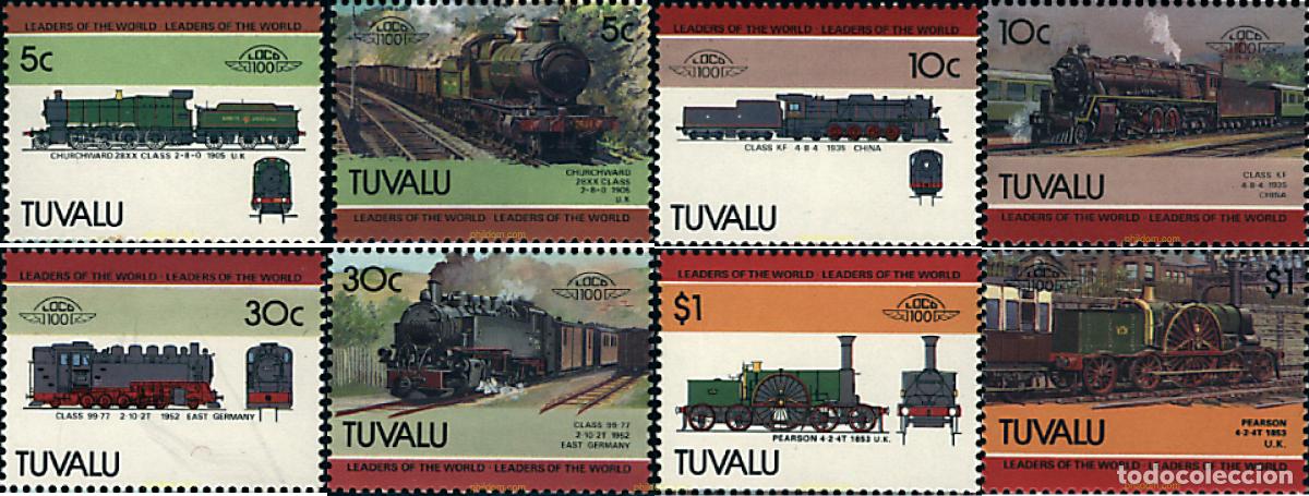 Sellos: 59550 MNH TUVALU 1985 LOCOMOTORAS