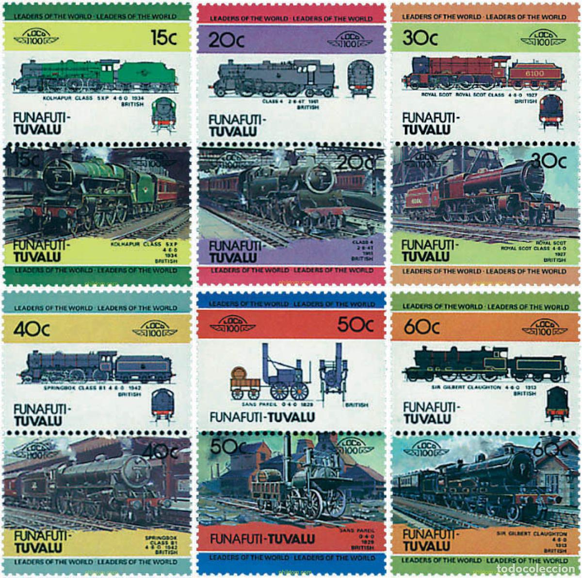 Sellos: 6337 MNH TUVALU. Funafuti 1984 LOCOMOTORAS