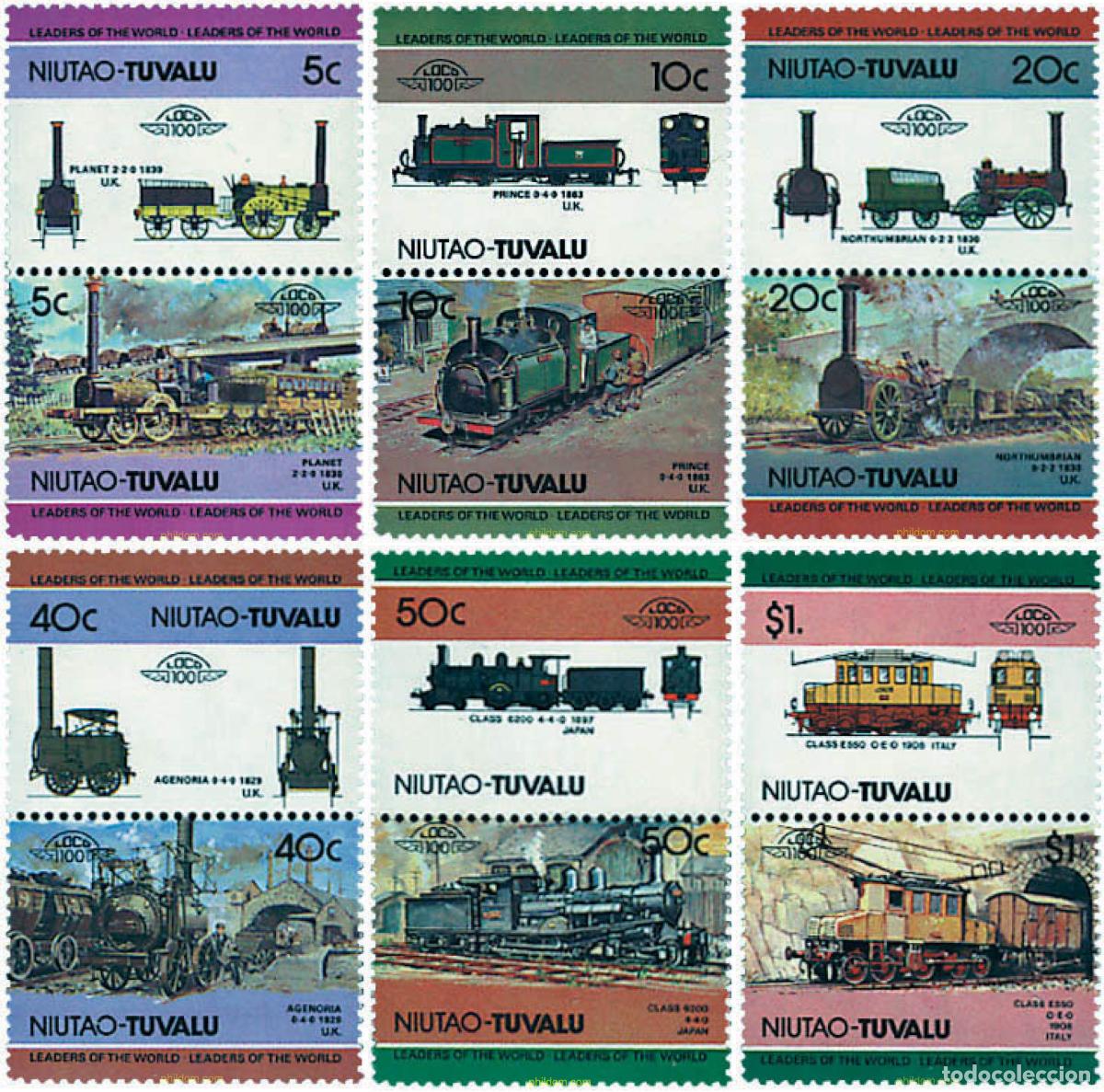Sellos: 6342 MNH TUVALU. Niutao 1984 LOCOMOTORAS