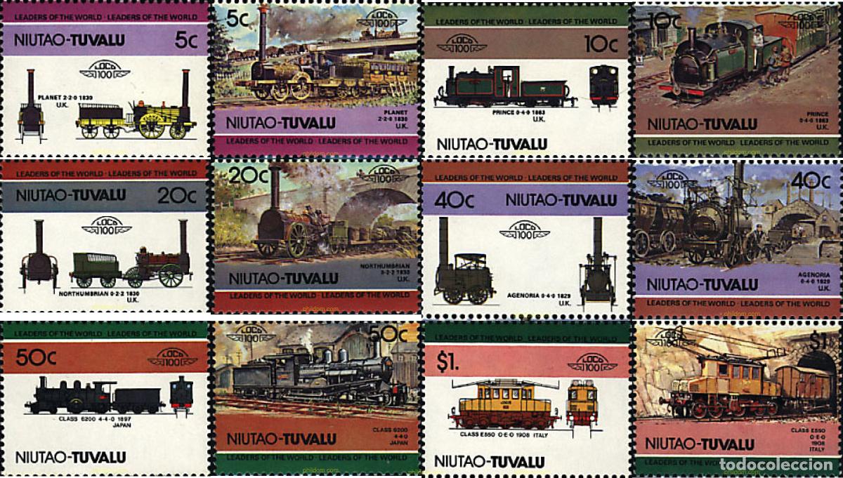Sellos: 59559 MNH TUVALU. Niutao 1984 LOCOMOTORAS