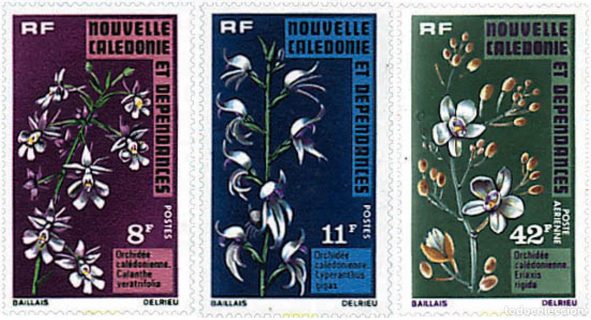 Sellos: 94941 MNH NUEVA CALEDONIA 1975 ORQUIDEAS