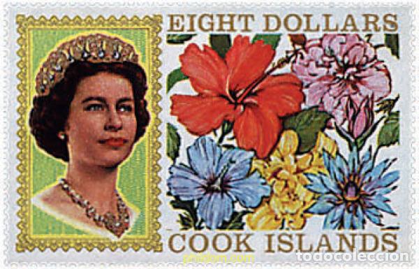 Sellos: 303119 MNH COOK Islas 1968 REINA ELISABET II Y FLORES
